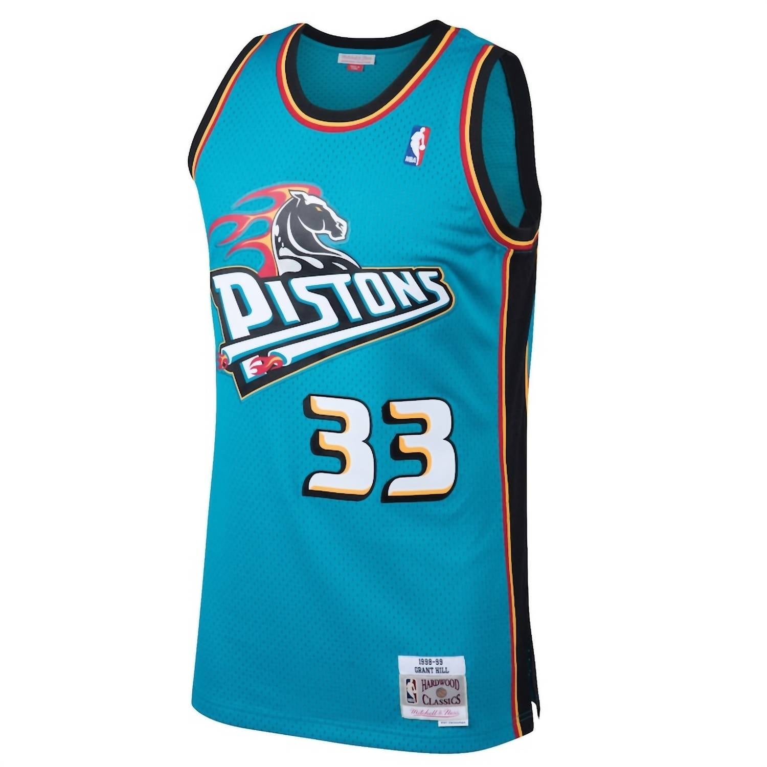 Мужская майка Detroit Pistons 98 Swingman Road в цвете Teal Mitchell & Ness
Мужская майка Detroit Pistons 98 Swingman Road в цвете Teal Mitchell & Ness