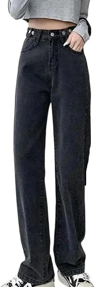 Женские джинсы прямые свободные с высокой талией Vintage Denim
Женские джинсы прямые свободные с высокой талией Vintage Denim