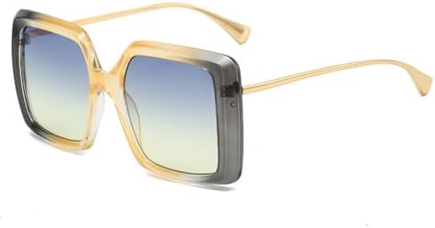 Большие квадратные солнцезащитные очки с двухцветным градиентом (зеленый и желтый) для женщин, модные солнцезащитные очки UV400 для мужчин в стиле панк MTZJH, Tea Gray
Большие квадратные солнцезащитные очки с двухцветным градиентом (зеленый и желтый) для женщин, модные солнцезащитные очки UV400 для мужчин в стиле панк MTZJH, Tea Gray