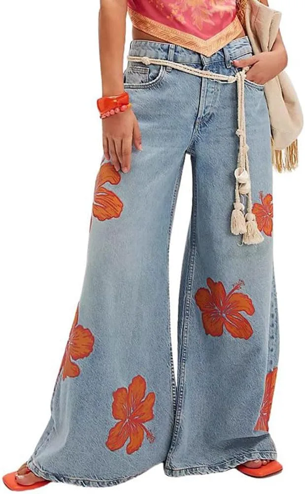 Женские джинсы-палаццо Chouyatou с цветочным принтом
Женские джинсы-палаццо Chouyatou с цветочным принтом