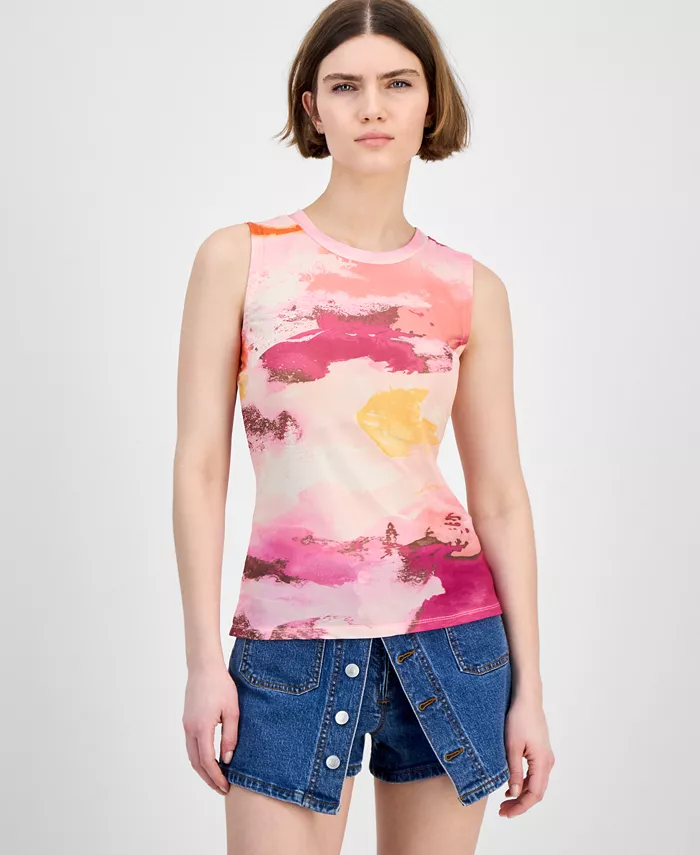 Женский топ без рукавов с принтом и сетчатыми вставками Bar III, мультиколор
Женский топ без рукавов с принтом и сетчатыми вставками Bar III, мультиколор