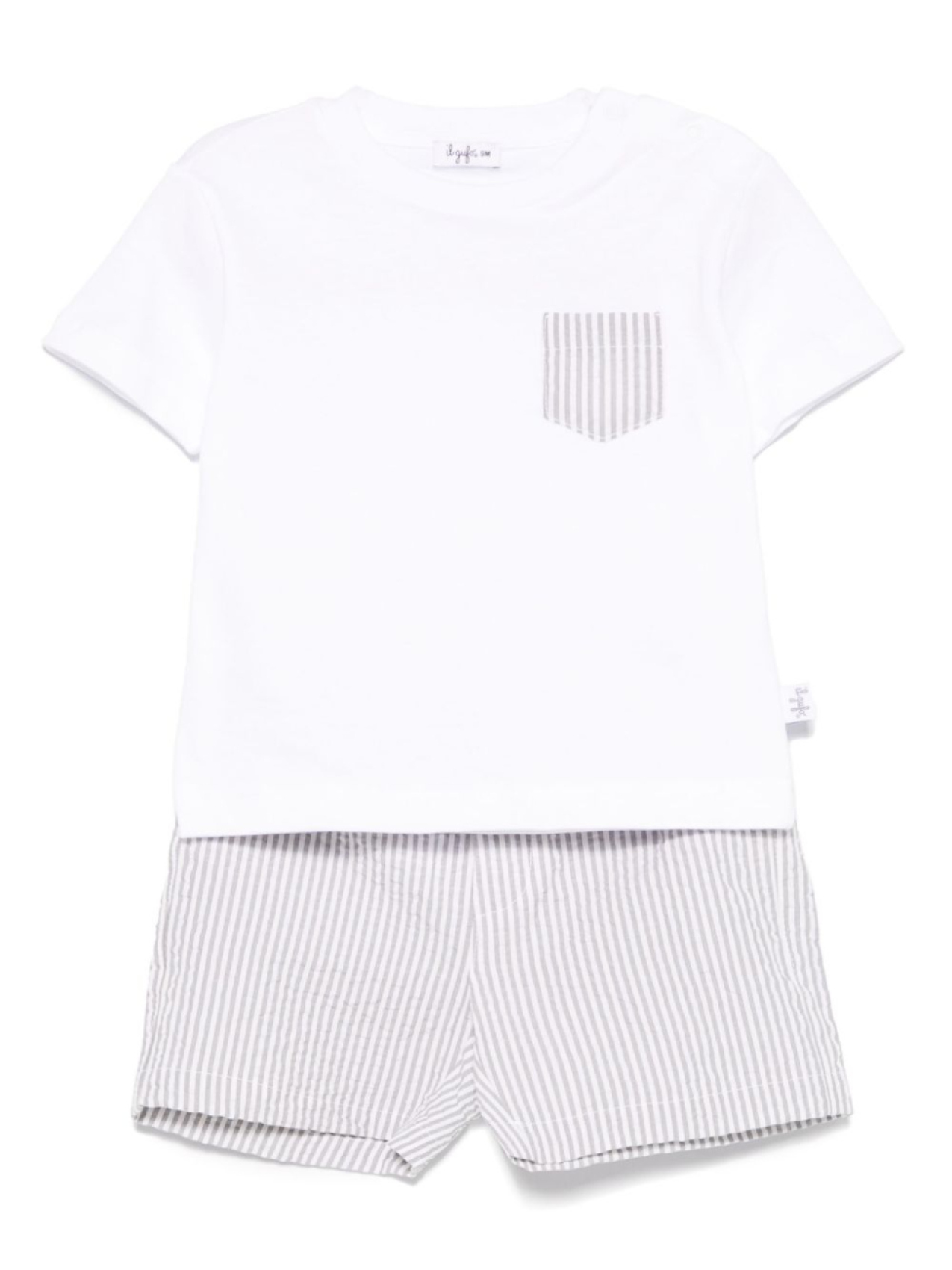 Il Gufo комплект из футболки и полосатых шортов, белый
Il Gufo комплект из футболки и полосатых шортов, белый