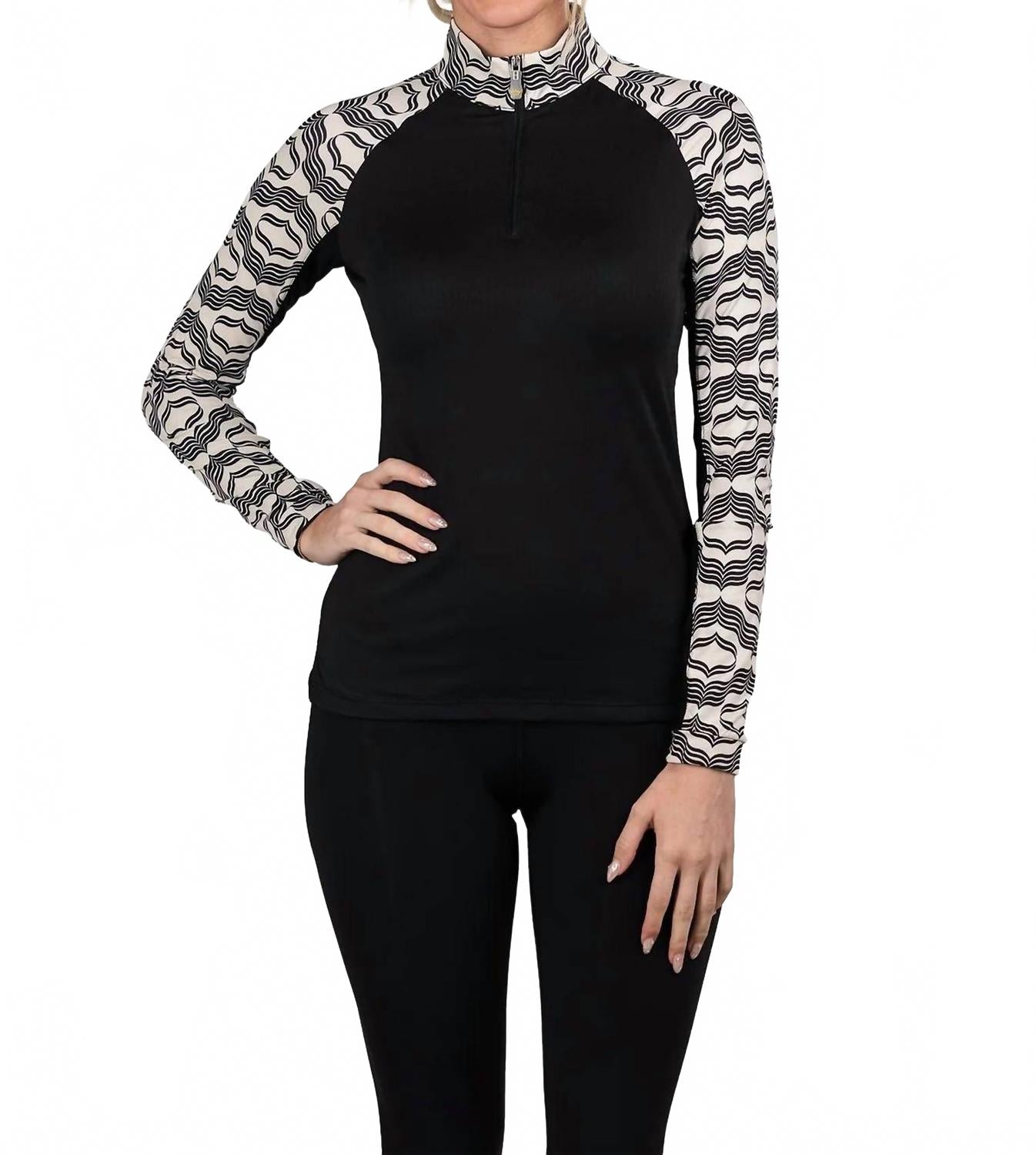 Футболка с длинным рукавом и молнией на 1/4 в черно-белом геометрическом принте Kastel Denmark
Футболка с длинным рукавом и молнией на 1/4 в черно-белом геометрическом принте Kastel Denmark