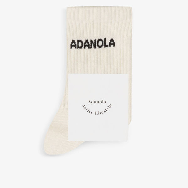 Носки из хлопковой смеси с принтом логотипа в рубчик Adanola, бежевый
Носки из хлопковой смеси с принтом логотипа в рубчик Adanola, бежевый