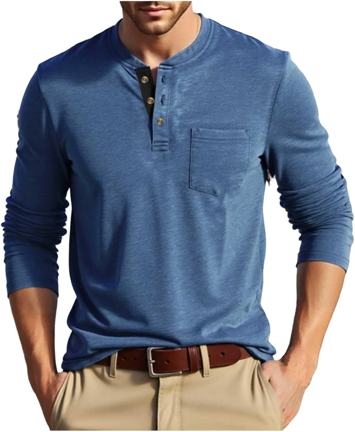 Мужская футболка-поло с длинным рукавом, легкая, дышащая, 3 пуговицы
Мужская футболка-поло с длинным рукавом, легкая, дышащая, 3 пуговицы