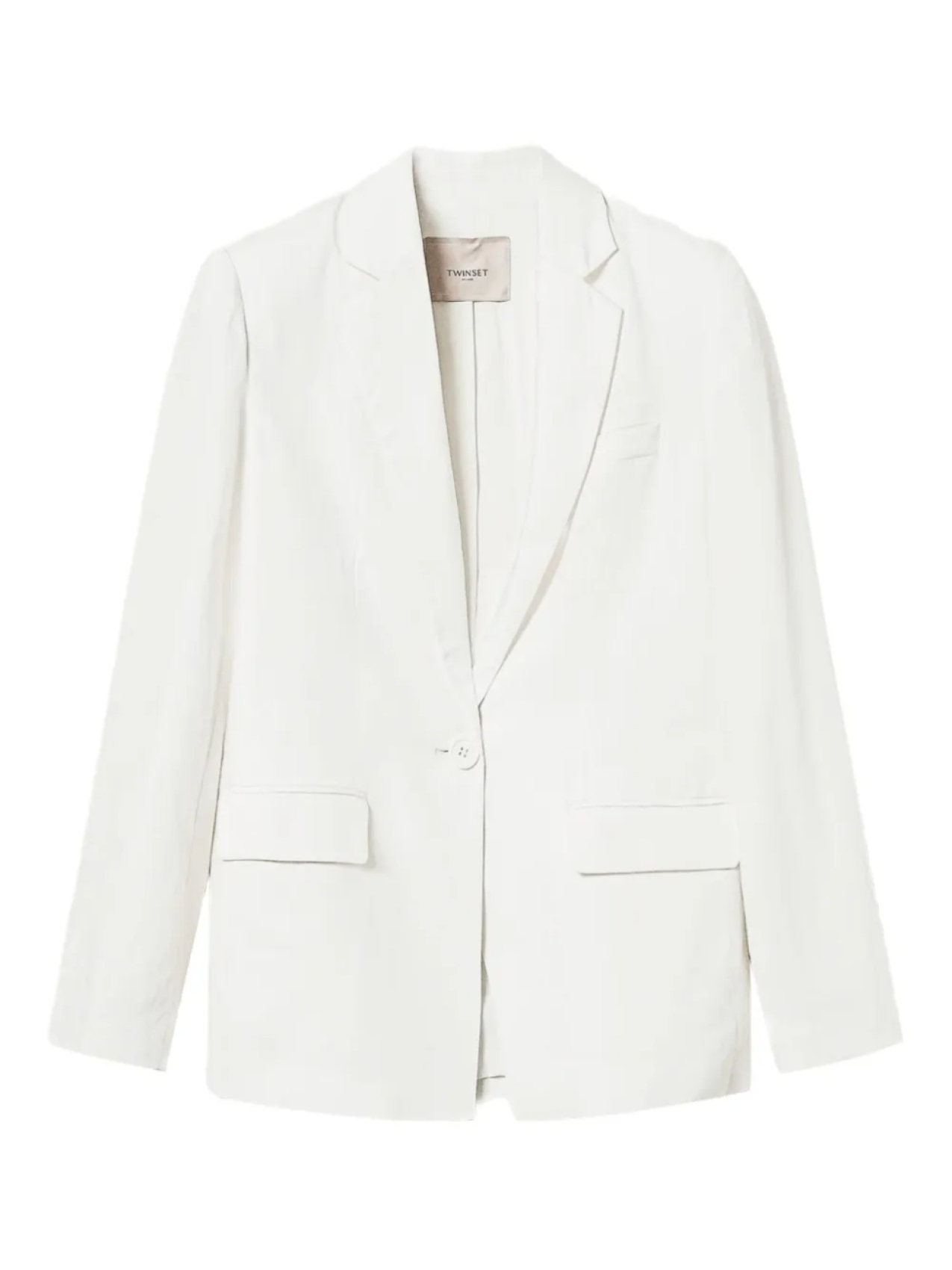 Однобортный блейзер TWINSET, белый
Однобортный блейзер TWINSET, белый