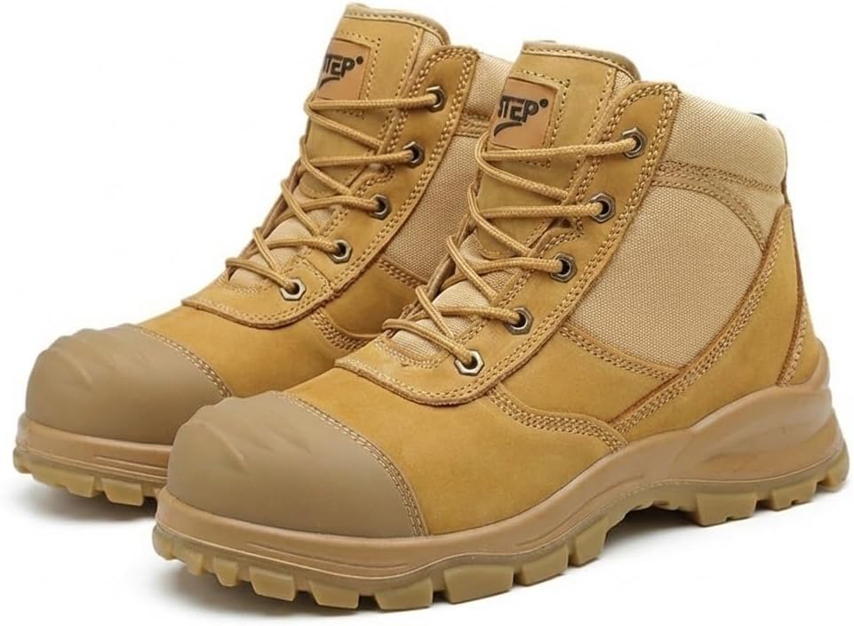 Мужские защитные ботинки FLOWERGIRR с стальным носком, средний вырез, антипрокольные, с широким носком, кожаные ботинки с боковой молнией, подошва из ТПУ, черные/коричневые, размеры США
Мужские защитные ботинки FLOWERGIRR с стальным носком, средний вырез, антипрокольные, с широким носком, кожаные ботинки с боковой молнией, подошва из ТПУ, черные/коричневые, размеры США