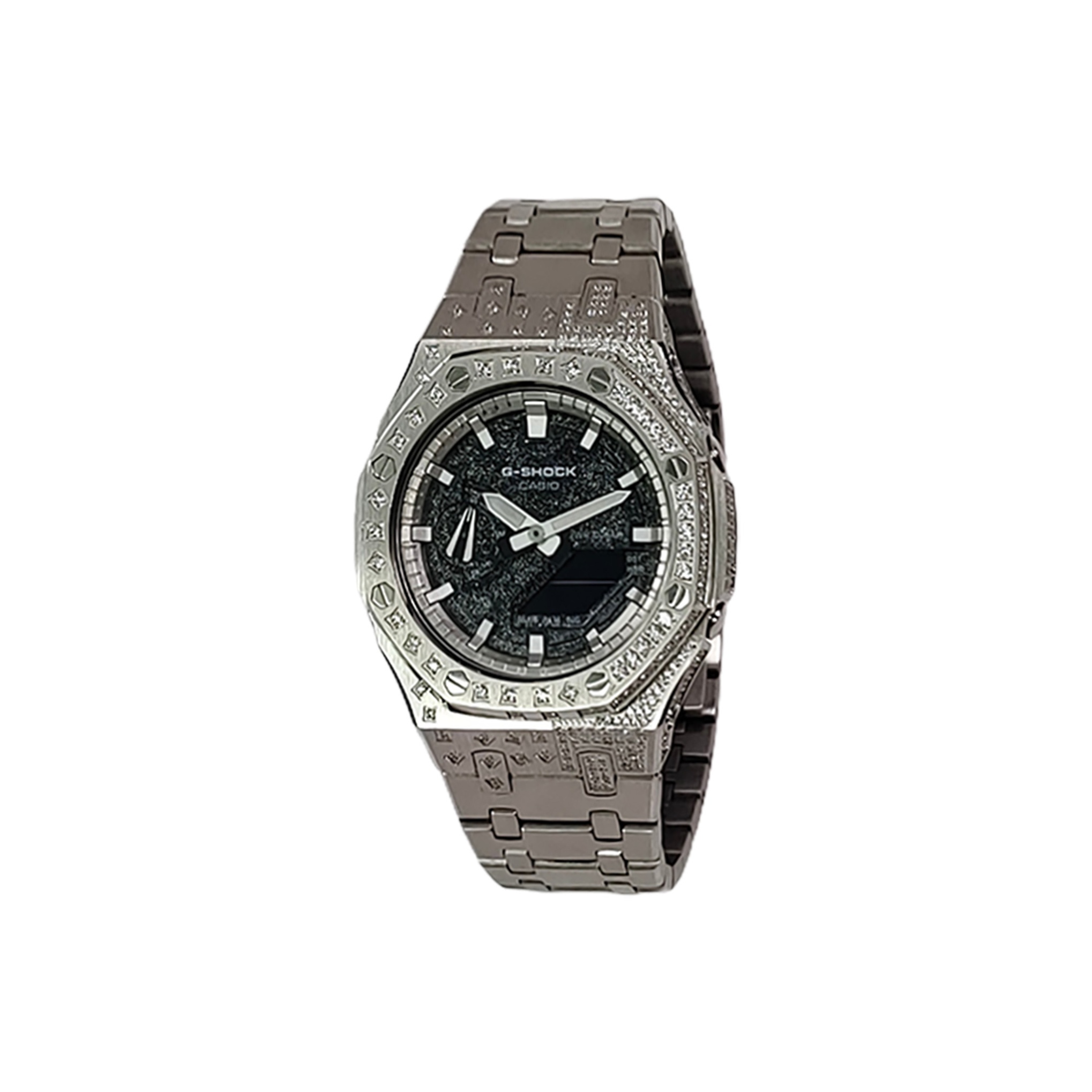 Часы Casio G-Shock Analog-Digital 2100 Series, арт. GA-2100SKE-7A, серебристый/черный/стразы
Часы Casio G-Shock Analog-Digital 2100 Series, арт. GA-2100SKE-7A, серебристый/черный/стразы