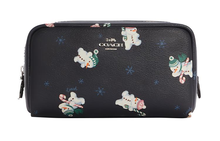 COACH Кожаная сумка-клатч на молнии с кисточками женская черная 
COACH Кожаная сумка-клатч на молнии с кисточками женская черная