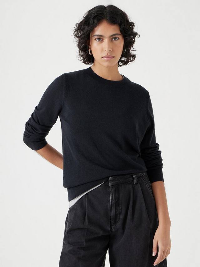 Джемпер из полушерстяной смеси тонкой вязки HUSH, черный
Джемпер из полушерстяной смеси тонкой вязки HUSH, черный