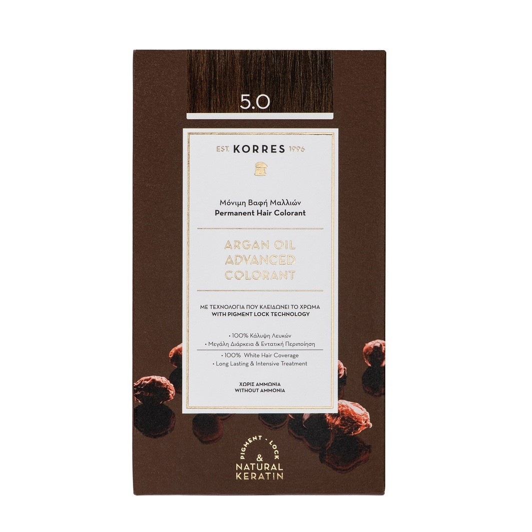 Краска для волос argan oil hochentwickelte haarcoloration Korres, nr.5.0 - hellbraun, объем 145 мл
Краска для волос argan oil hochentwickelte haarcoloration Korres, nr.5.0 - hellbraun, объем 145 мл