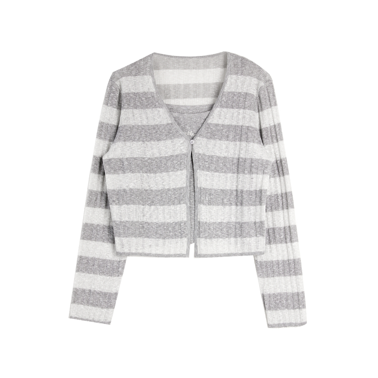 ELLE Трикотажный сет для женщин Light Gray V-образный вырез Moderate Two Piece Set
ELLE Трикотажный сет для женщин Light Gray V-образный вырез Moderate Two Piece Set