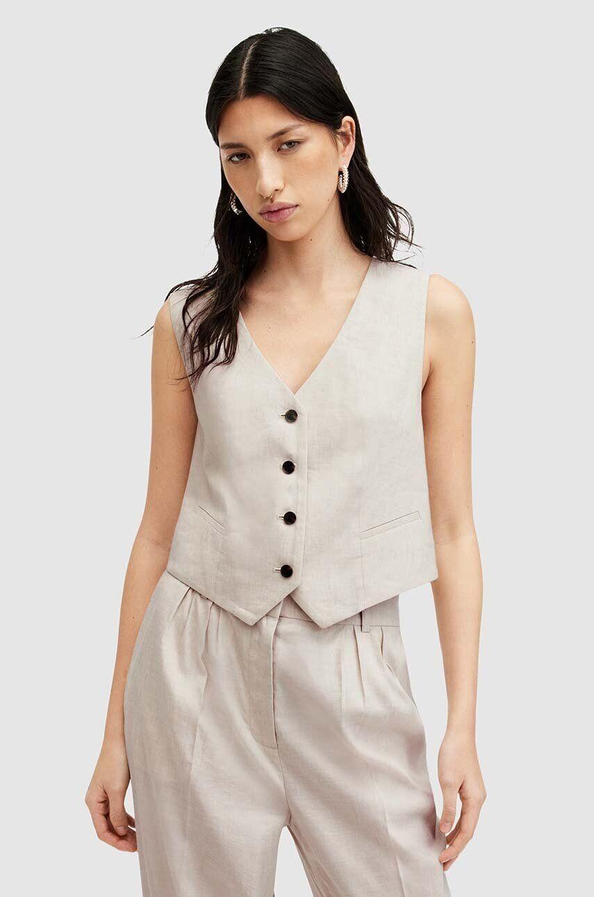 WHITNEY WAISTCOAT льняной жилет AllSaints, бежевый
WHITNEY WAISTCOAT льняной жилет AllSaints, бежевый