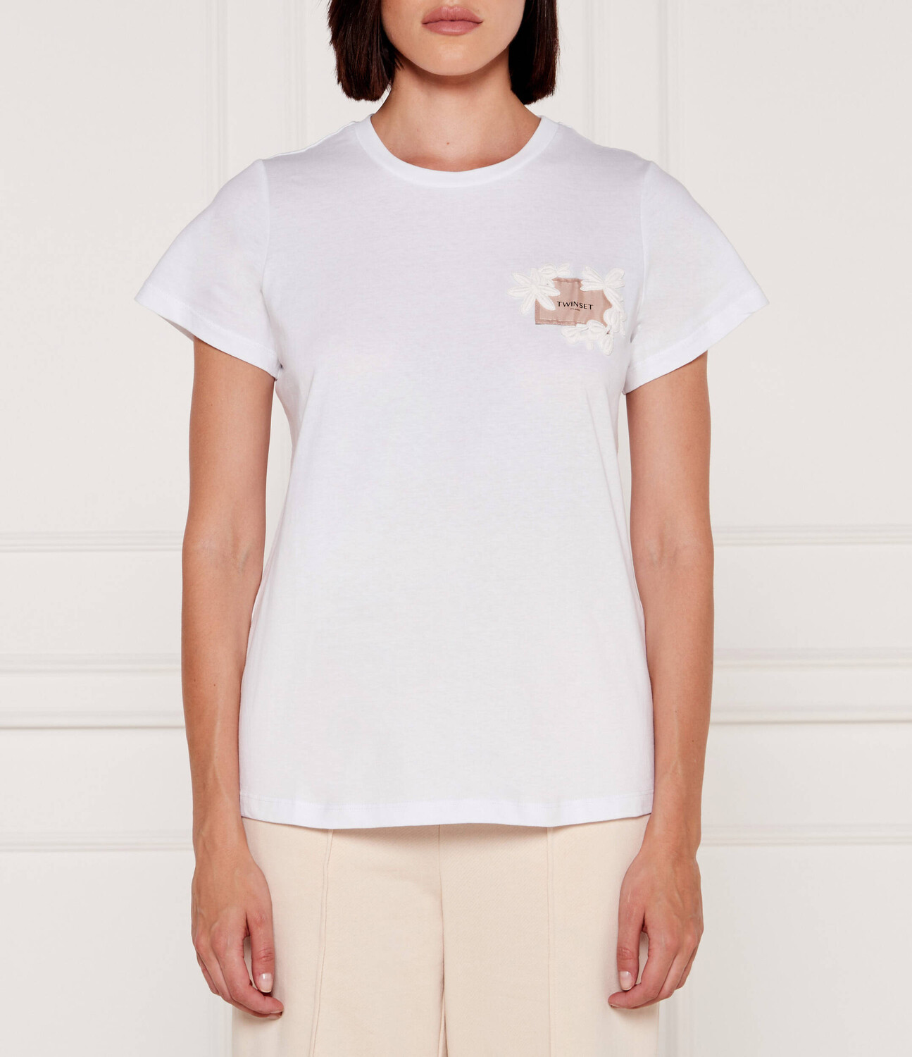 Футболка TWINSET Regular Fit, белый 
Футболка TWINSET Regular Fit, белый