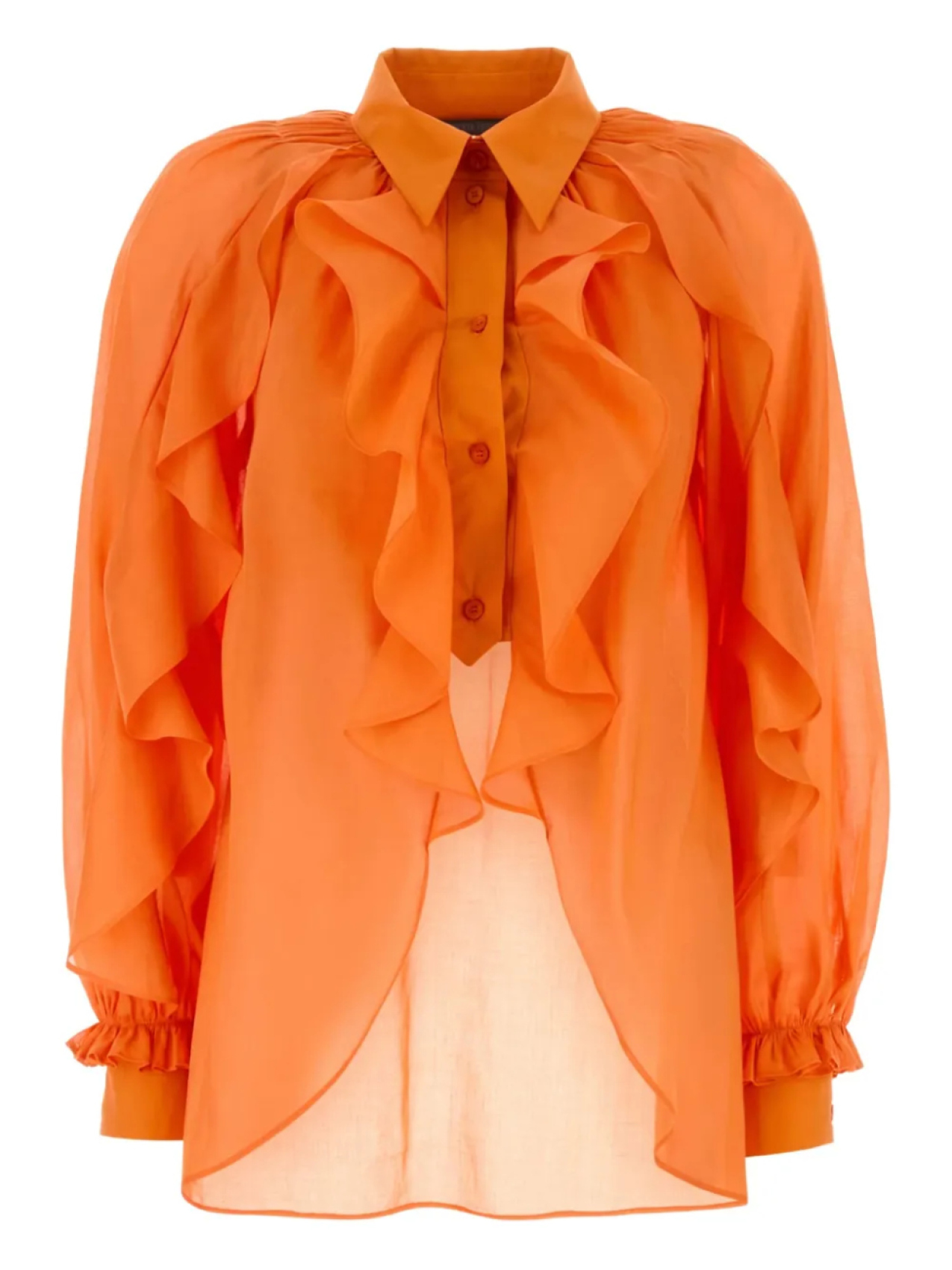 Рубашка из хлопка Alberta Ferretti, оранжевый
Рубашка из хлопка Alberta Ferretti, оранжевый