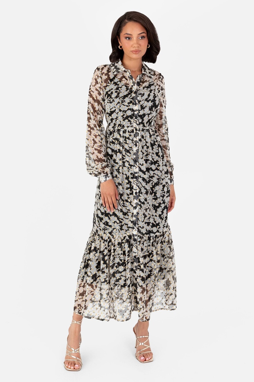 Многоярусное платье рубашка мидакси с металлизированной нитью Lovedrobe, бежевый
Многоярусное платье рубашка мидакси с металлизированной нитью Lovedrobe, бежевый