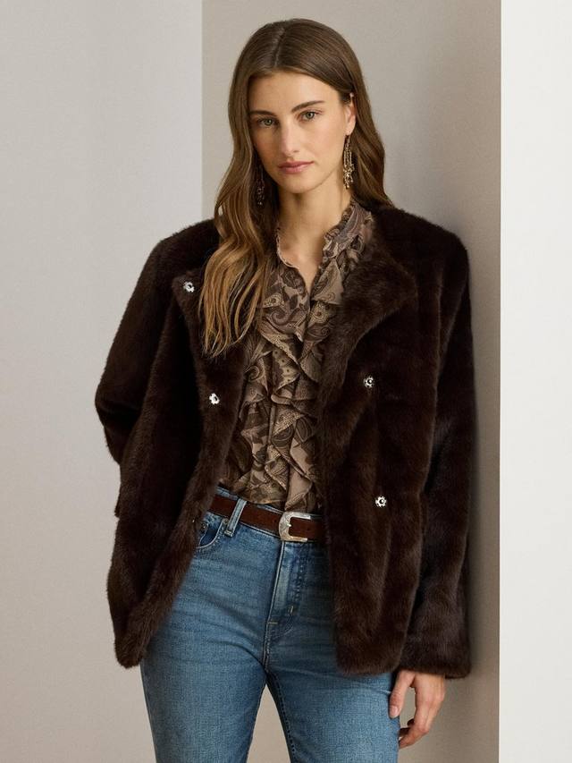 Короткое пальто из искусственного меха Lauren Ralph Lauren, Brown
Короткое пальто из искусственного меха Lauren Ralph Lauren, Brown