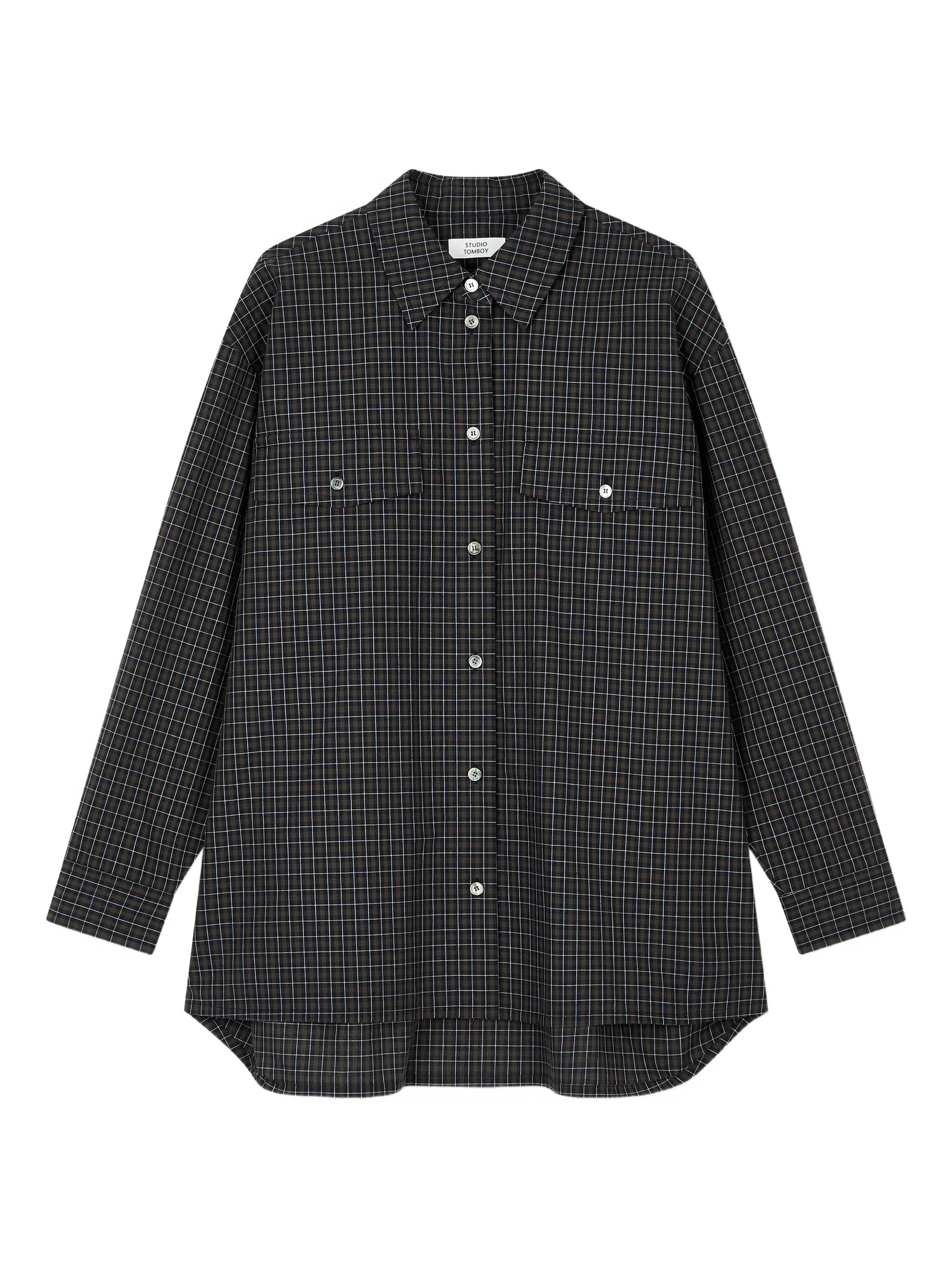Клетчатая рубашка с карманами Studio Tomboy, синий
Клетчатая рубашка с карманами Studio Tomboy, синий
