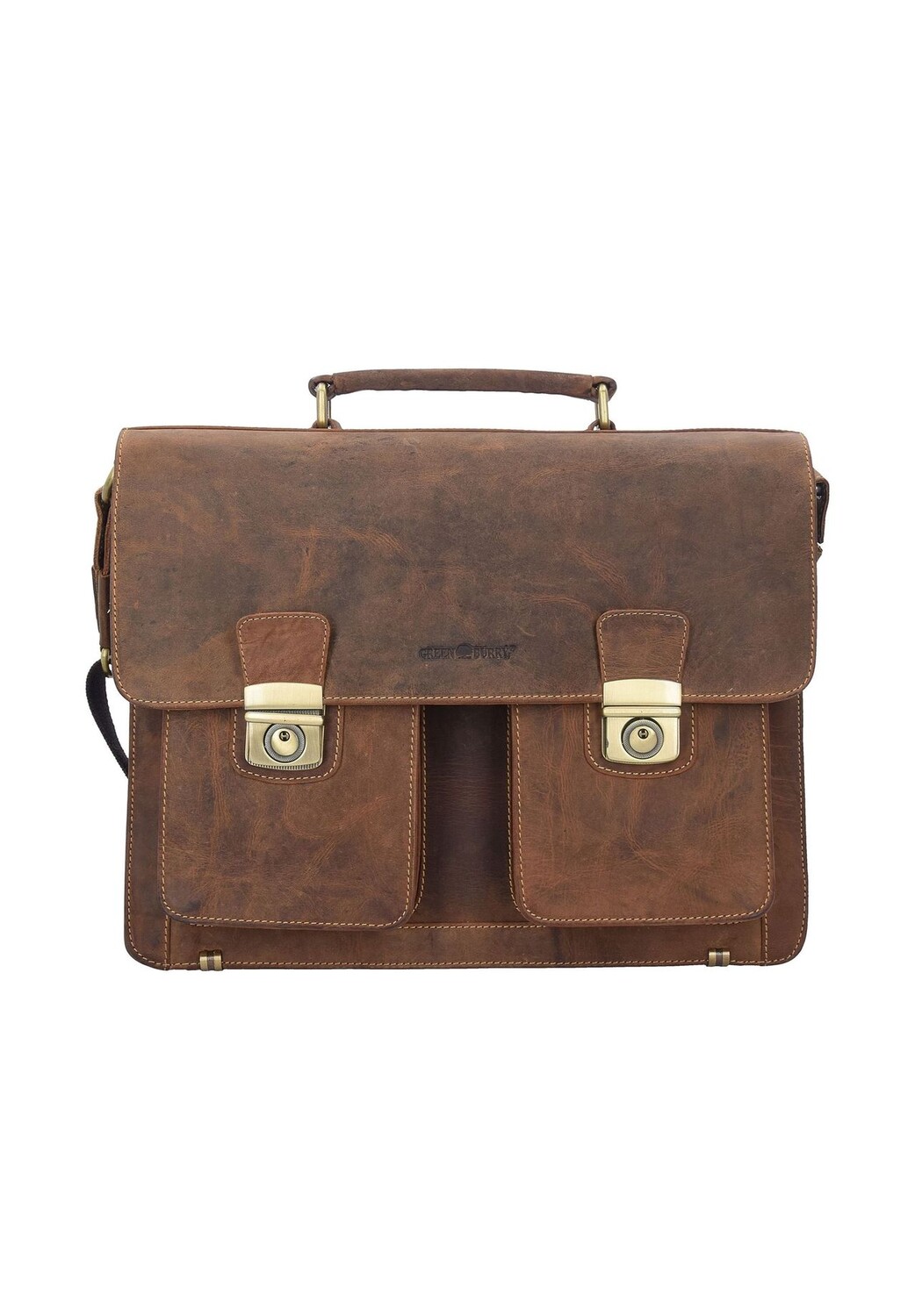 Винтажный кожаный портфель 40 см Green Burry, коричневый
Винтажный кожаный портфель 40 см Green Burry, коричневый