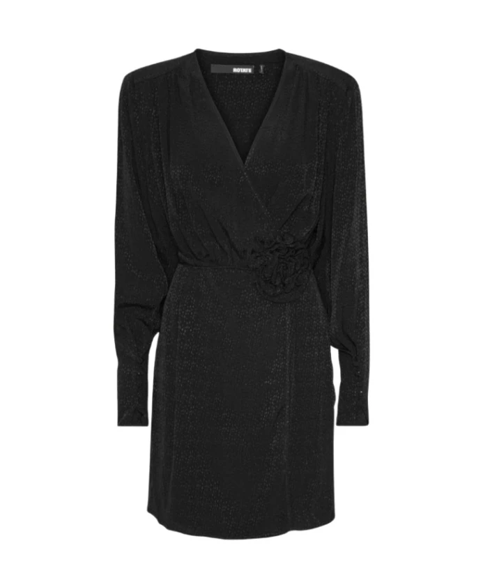 Мини-Платье в горошек с поясом, украшенным розочками. Rotate Birger Christensen, черный
Мини-Платье в горошек с поясом, украшенным розочками. Rotate Birger Christensen, черный