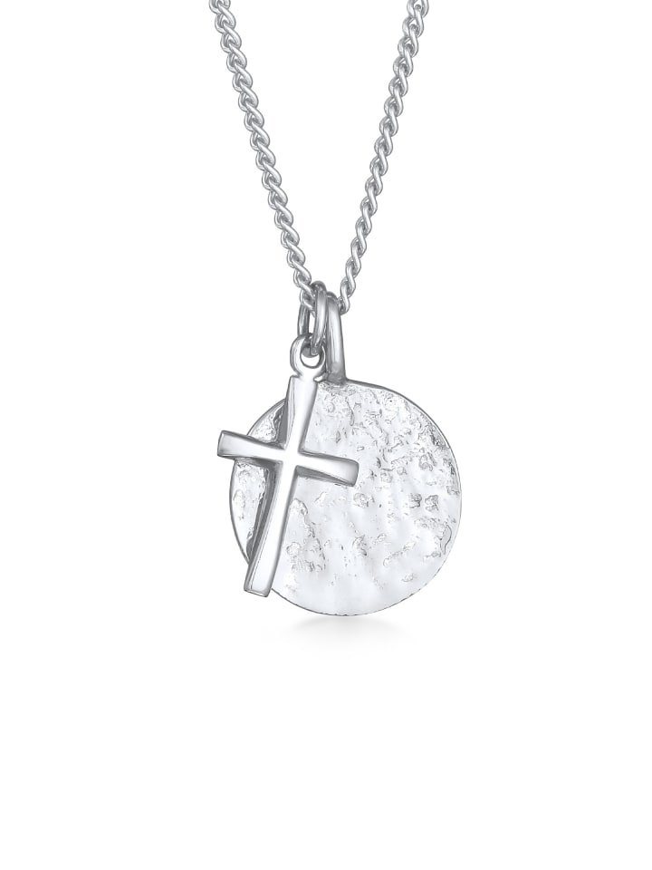 KUZZOI Колье с крестом из серебра 925 пробы и серебряной монетой
KUZZOI Колье с крестом из серебра 925 пробы и серебряной монетой