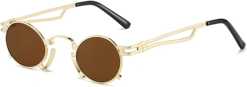 Ретро маленькие овальные солнцезащитные очки для женщин, модные, с уникальной металлической оправой, защита от УФ-излучения UV400, для мужчин в стиле панк UATXTAU, Golden Tea
Ретро маленькие овальные солнцезащитные очки для женщин, модные, с уникальной металлической оправой, защита от УФ-излучения UV400, для мужчин в стиле панк UATXTAU, Golden Tea