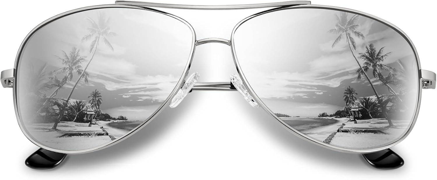 Поляризованные солнцезащитные очки-авиаторы KALIYADI для мужчин и женщин: легкие поляризованные солнцезащитные очки с улучшенной защитой UV400 для вождения, C06-silver/Silver
Поляризованные солнцезащитные очки-авиаторы KALIYADI для мужчин и женщин: легкие поляризованные солнцезащитные очки с улучшенной защитой UV400 для вождения, C06-silver/Silver