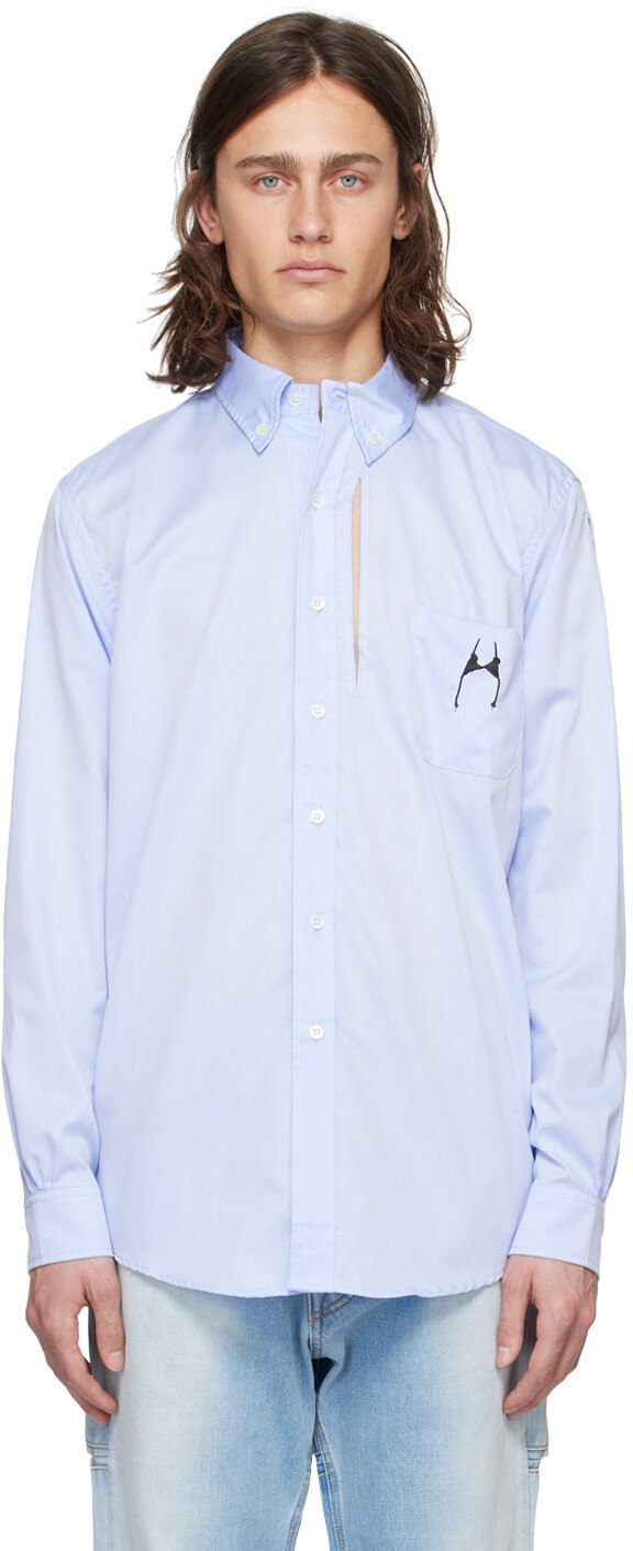 Синяя рубашка с вырезом Random Identities
Синяя рубашка с вырезом Random Identities