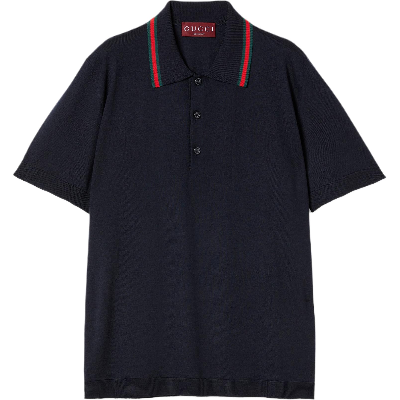 Трикотажная поло с отделкой GUCCI, темно-синий
Трикотажная поло с отделкой GUCCI, темно-синий