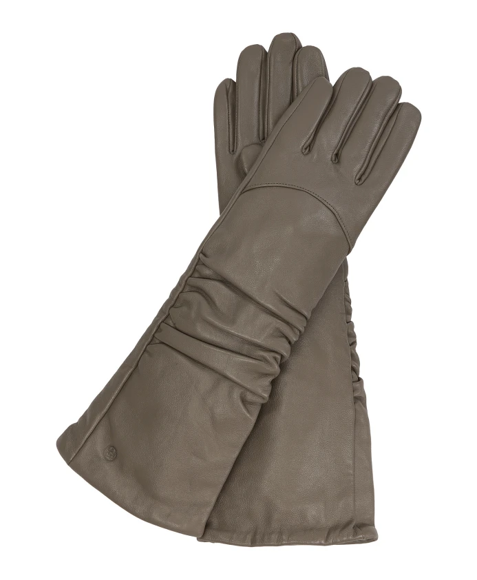 Элегантные длинные кожаные перчатки с функцией сенсорного экрана. Kazar, серый
Элегантные длинные кожаные перчатки с функцией сенсорного экрана. Kazar, серый