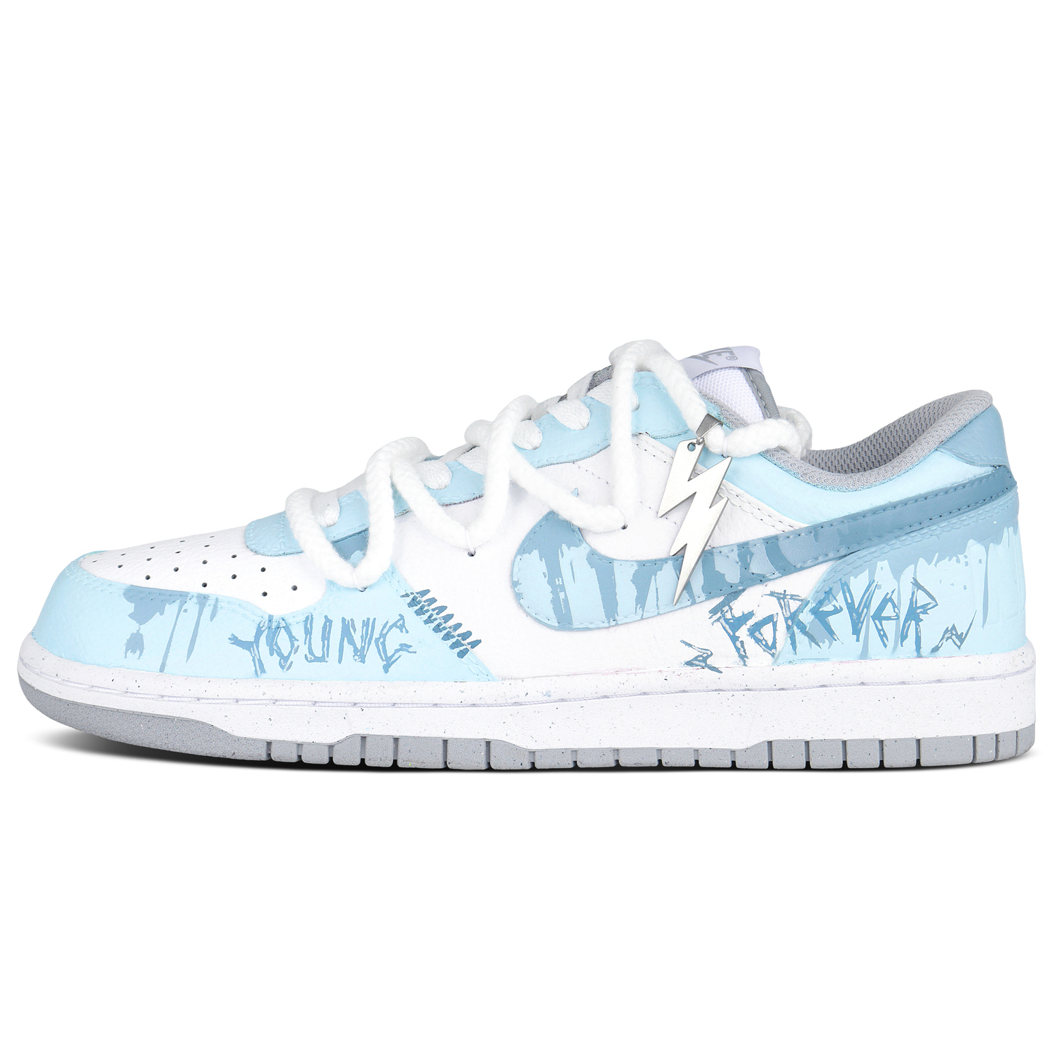 Nike Big Freedom Lightning Leather Low Top Skateboard Shoes мужские бело-синие
Nike Big Freedom Lightning Leather Low Top Skateboard Shoes мужские бело-синие