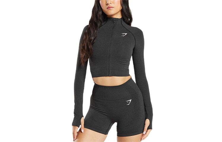 Куртка женская черный меланжевая Gymshark
Куртка женская черный меланжевая Gymshark