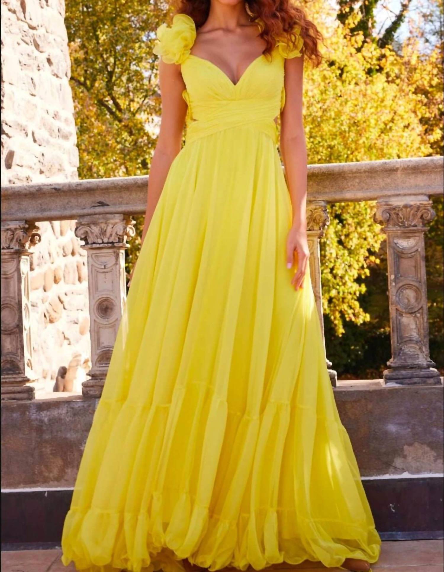 Платье Mae в желтом цвете JOVANI
Платье Mae в желтом цвете JOVANI