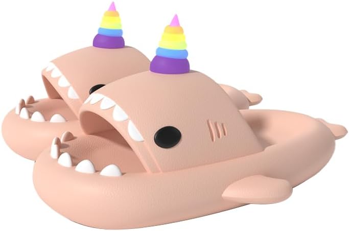 Тапочки Zureto Unicorn Shark с подсветкой, забавные тапочки-единорог и акула для женщин, летние, с толстой подошвой, материал EVA, для пар, розовый
Тапочки Zureto Unicorn Shark с подсветкой, забавные тапочки-единорог и акула для женщин, летние, с толстой подошвой, материал EVA, для пар, розовый