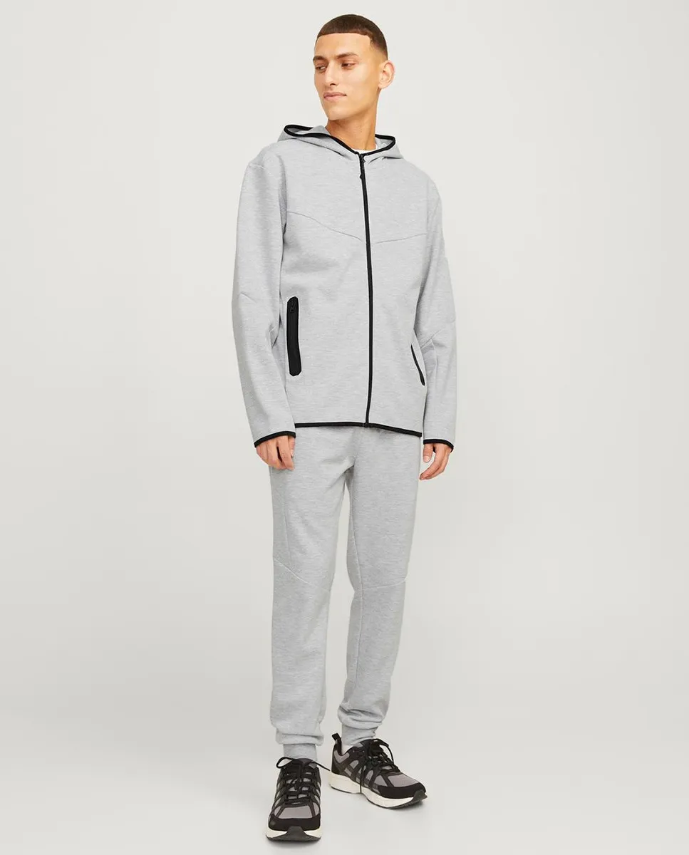 Мужские гладкие джоггеры с боковыми карманами и шнурками Jack & Jones, серый 
Мужские гладкие джоггеры с боковыми карманами и шнурками Jack & Jones, серый