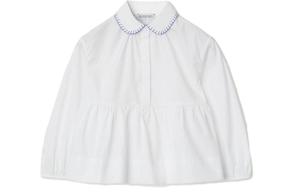 Блузка детская Burberry, белый / синий
Блузка детская Burberry, белый / синий