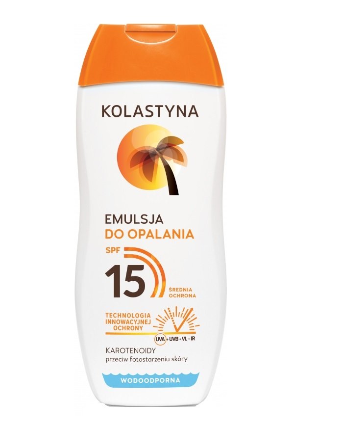 Kolastyna, Tanning, Водостойкая эмульсия для загара, Spf15, 200 мл
Kolastyna, Tanning, Водостойкая эмульсия для загара, Spf15, 200 мл