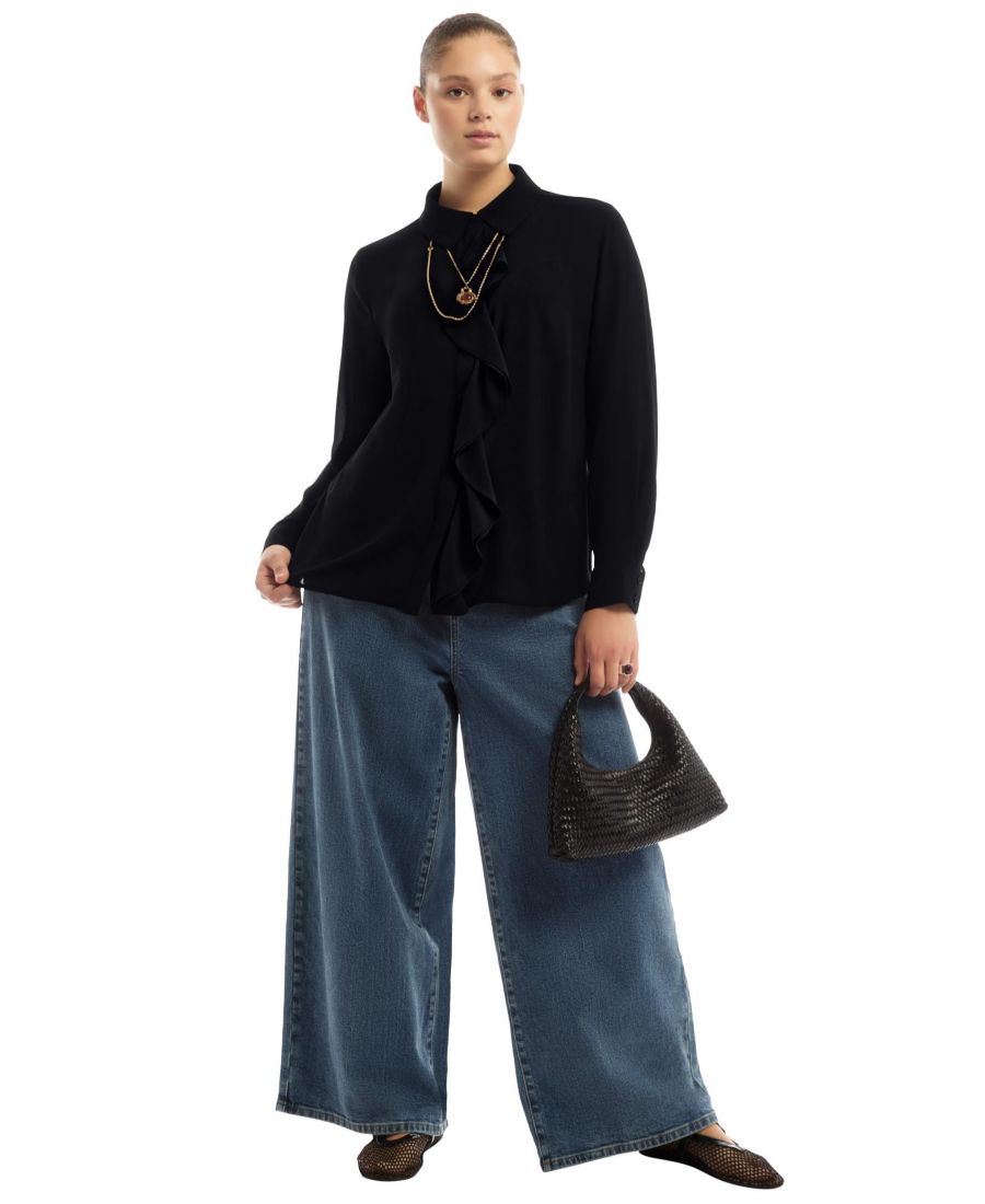 Женская блузка из жоржета с рюшами June + Vie June & Vie, Black onyx
Женская блузка из жоржета с рюшами June + Vie June & Vie, Black onyx