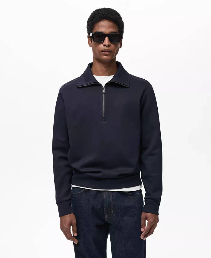 Мужской хлопковый свитшот на молнии классического кроя MANGO, синий
Мужской хлопковый свитшот на молнии классического кроя MANGO, синий