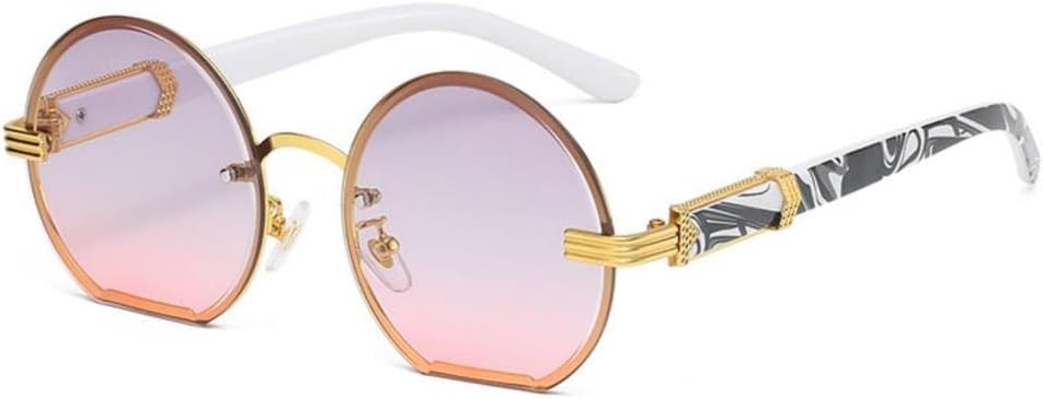 Винтажные солнцезащитные очки неправильной формы круглой формы с градиентным переходом цвета для женщин, в стиле стимпанк, разноцветные, с защитой от УФ-излучения UV400 MTZJH, Greypink
Винтажные солнцезащитные очки неправильной формы круглой формы с градиентным переходом цвета для женщин, в стиле стимпанк, разноцветные, с защитой от УФ-излучения UV400 MTZJH, Greypink