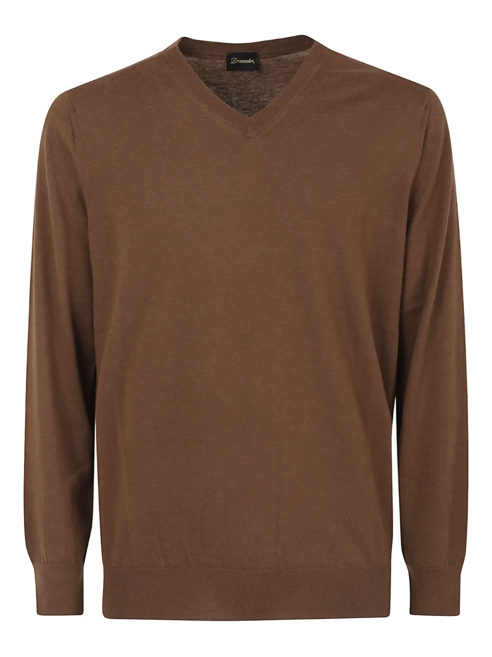 Свитер с V-образным вырезом Drumohr, коричневый
Свитер с V-образным вырезом Drumohr, коричневый