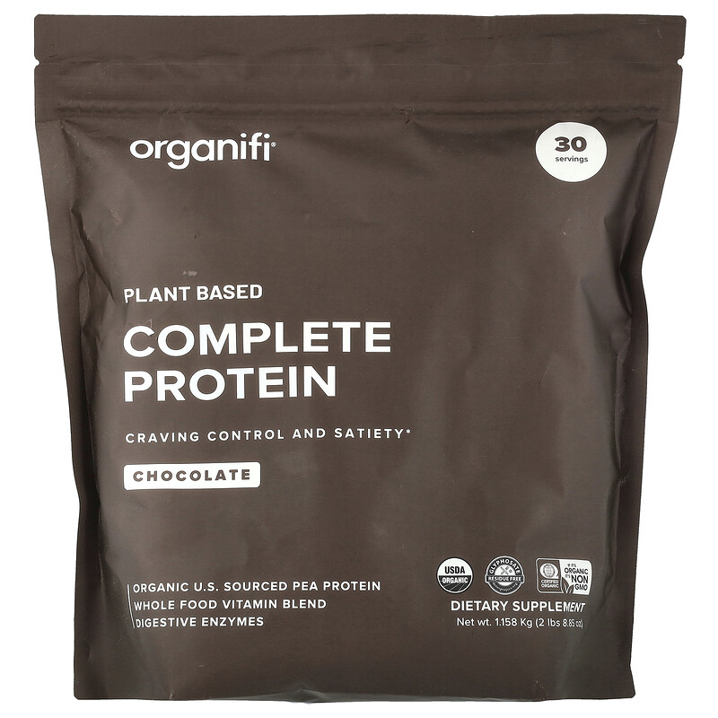 Organifi, Полноценный протеин на растительной основе, шоколад, 2 фунта (8,85 унции)
Organifi, Полноценный протеин на растительной основе, шоколад, 2 фунта (8,85 унции)