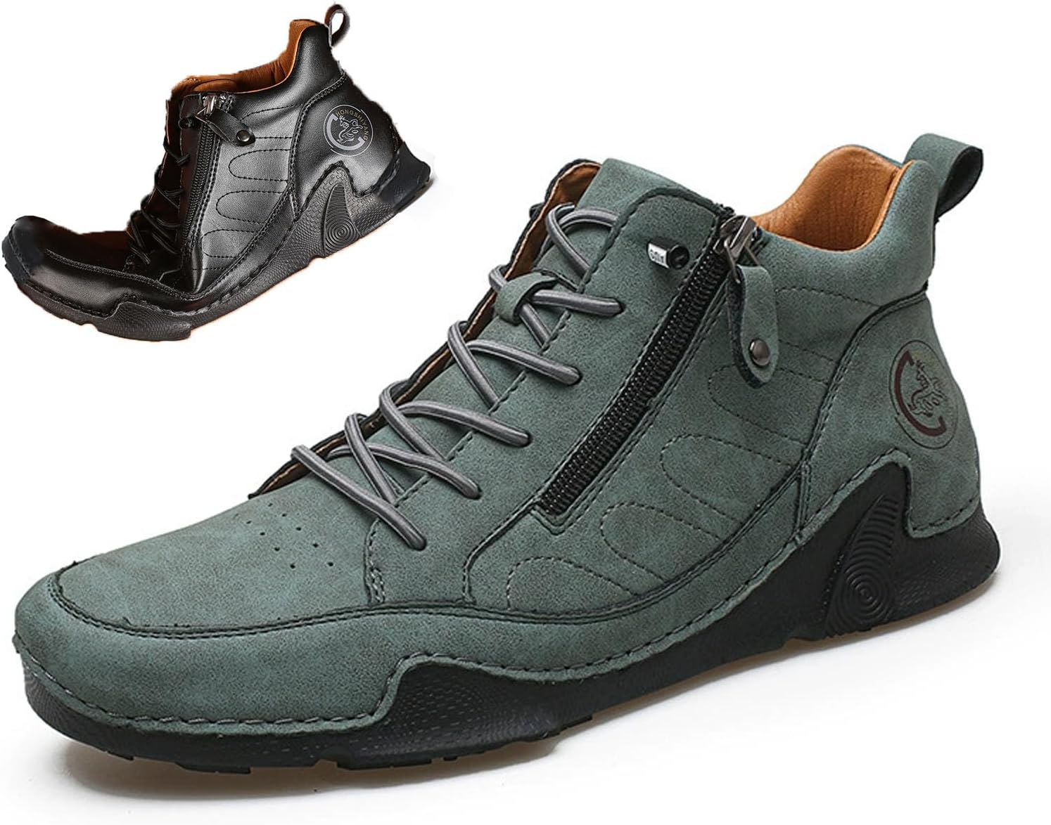 Мужские ручной работы премиальные кожаные слипоны, с поддержкой свода стопы и противоскользящей подошвой, средние лоферы на молнии сбоку, повседневная обувь для походов, вождения и прогулок Generic, зеленый
Мужские ручной работы премиальные кожаные слипоны, с поддержкой свода стопы и противоскользящей подошвой, средние лоферы на молнии сбоку, повседневная обувь для походов, вождения и прогулок Generic, зеленый