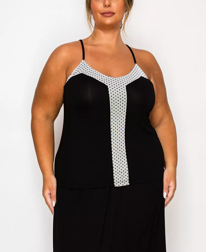 Майка-борцовка больших размеров с сетчатыми вставками из вискозы и горошка COIN 1804, мультиколор
Майка-борцовка больших размеров с сетчатыми вставками из вискозы и горошка COIN 1804, мультиколор