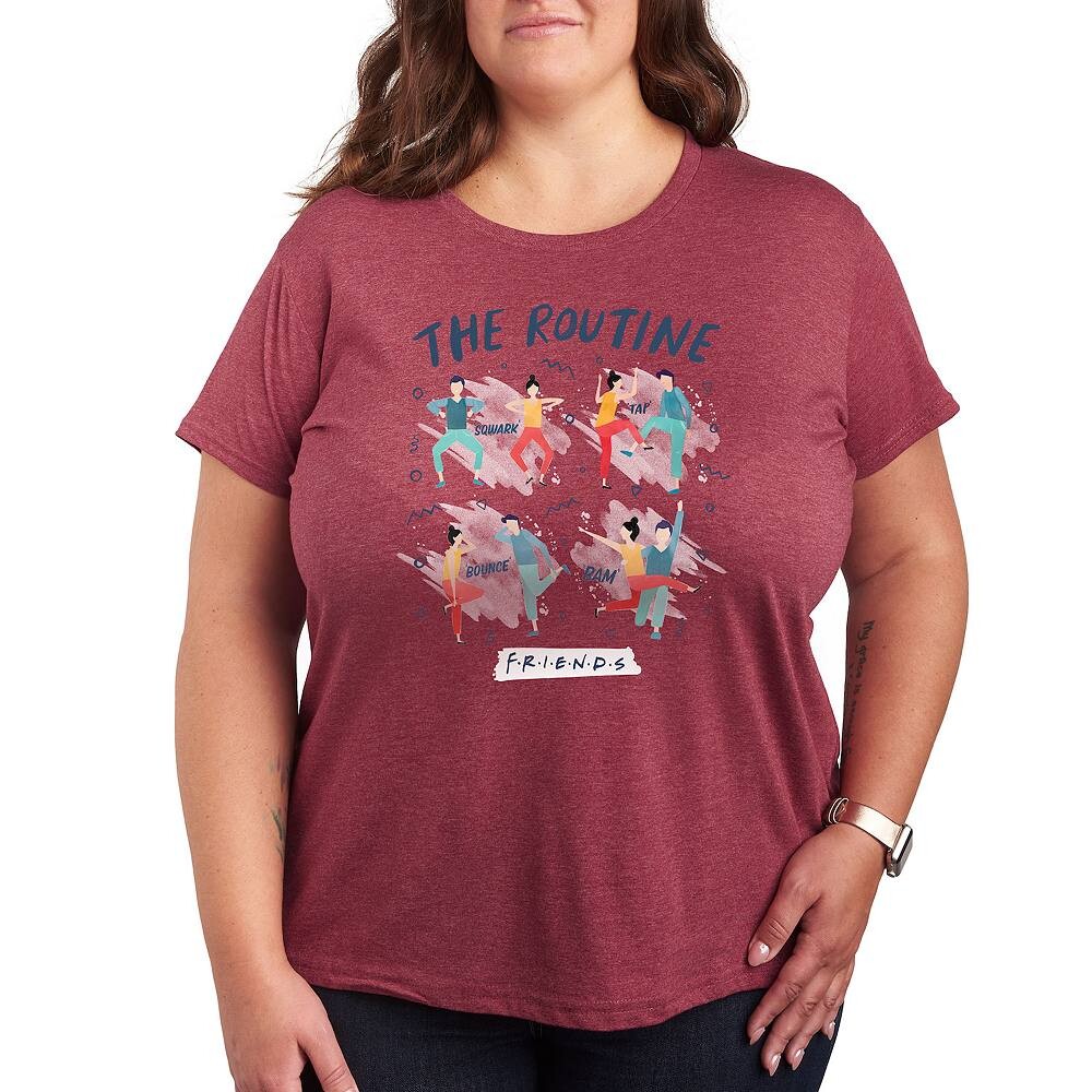 Футболка с графическим рисунком Plus Size Friends The Routine Poses Licensed Character, цвет Heather Dark Red
Футболка с графическим рисунком Plus Size Friends The Routine Poses Licensed Character, цвет Heather Dark Red