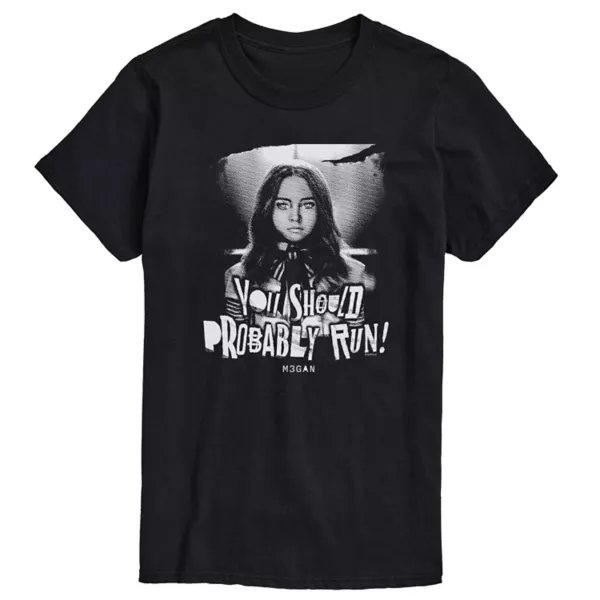 Мужская футболка с коротким рукавом и принтом m3gan, от которой, вероятно, стоит бежать! Licensed Character, черный
Мужская футболка с коротким рукавом и принтом m3gan, от которой, вероятно, стоит бежать! Licensed Character, черный