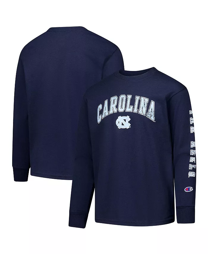 Футболка с длинным рукавом и логотипом для больших мальчиков и девочек из темно-синего и северо-каролинского региона Tar Heels с потертыми арками Champion
Футболка с длинным рукавом и логотипом для больших мальчиков и девочек из темно-синего и северо-каролинского региона Tar Heels с потертыми арками Champion
