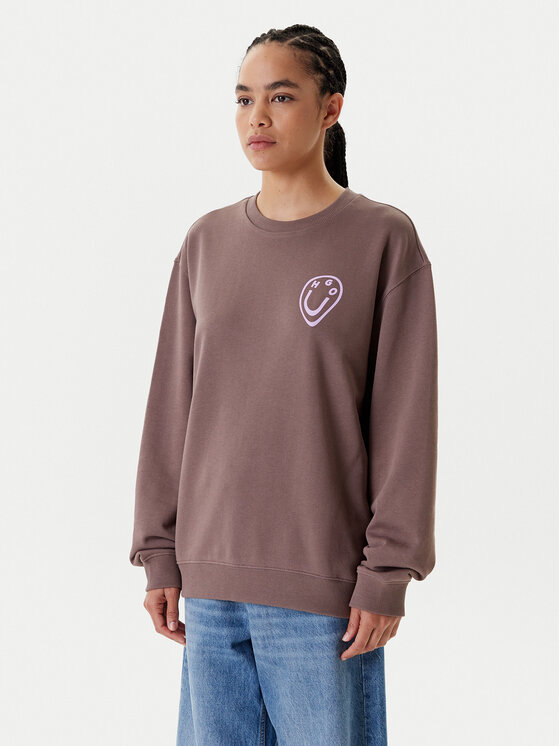 Толстовка оверсайз 50545052 Hugo, коричневый
Толстовка оверсайз 50545052 Hugo, коричневый