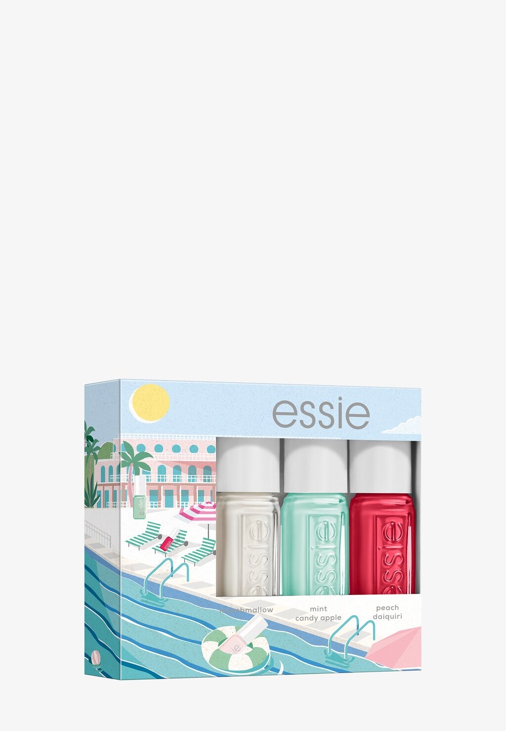 Набор для ногтей Essie Nail Lolish Kit 3 Essie, цвет marshmallow, peach daiquiri, mint candy apple
Набор для ногтей Essie Nail Lolish Kit 3 Essie, цвет marshmallow, peach daiquiri, mint candy apple