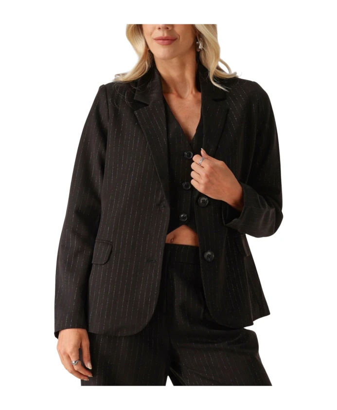 Черный пиджак с золотыми полосами Envii, черный
Черный пиджак с золотыми полосами Envii, черный